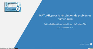 MATLAB, pour la r&eacute;solution de probl&egrave;mes num&eacute;riques - Fabien BAILLON et Jean-Louis DIRION