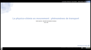 module "Les bases des ph&eacute;nom&egrave;nes de transfert" - Patrice BACCHIN